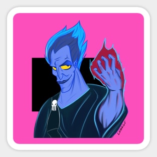 Hades on hell fire ecopop villian Sticker